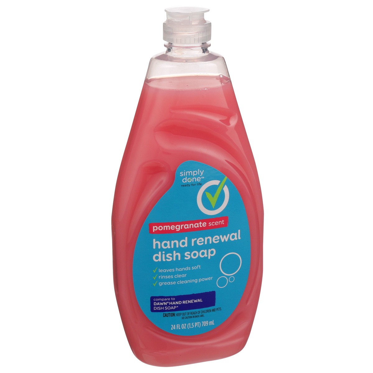 slide 2 of 9, Simply Done Hand Renewal Dish Soap, Pomegranate, 24 fl oz