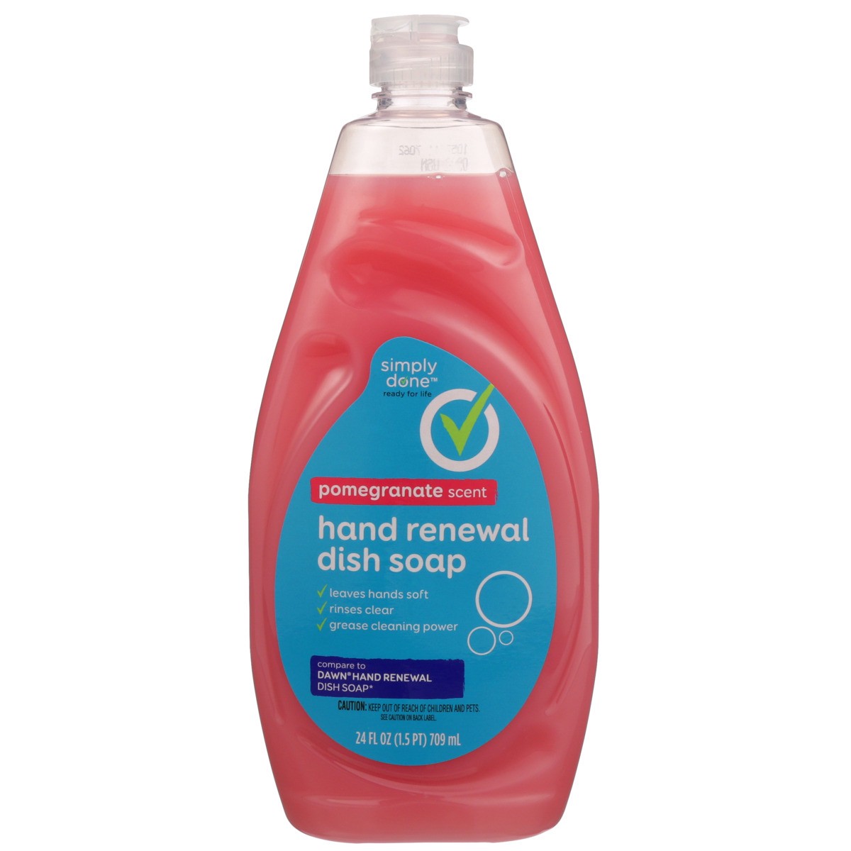 slide 6 of 9, Simply Done Hand Renewal Dish Soap, Pomegranate, 24 fl oz