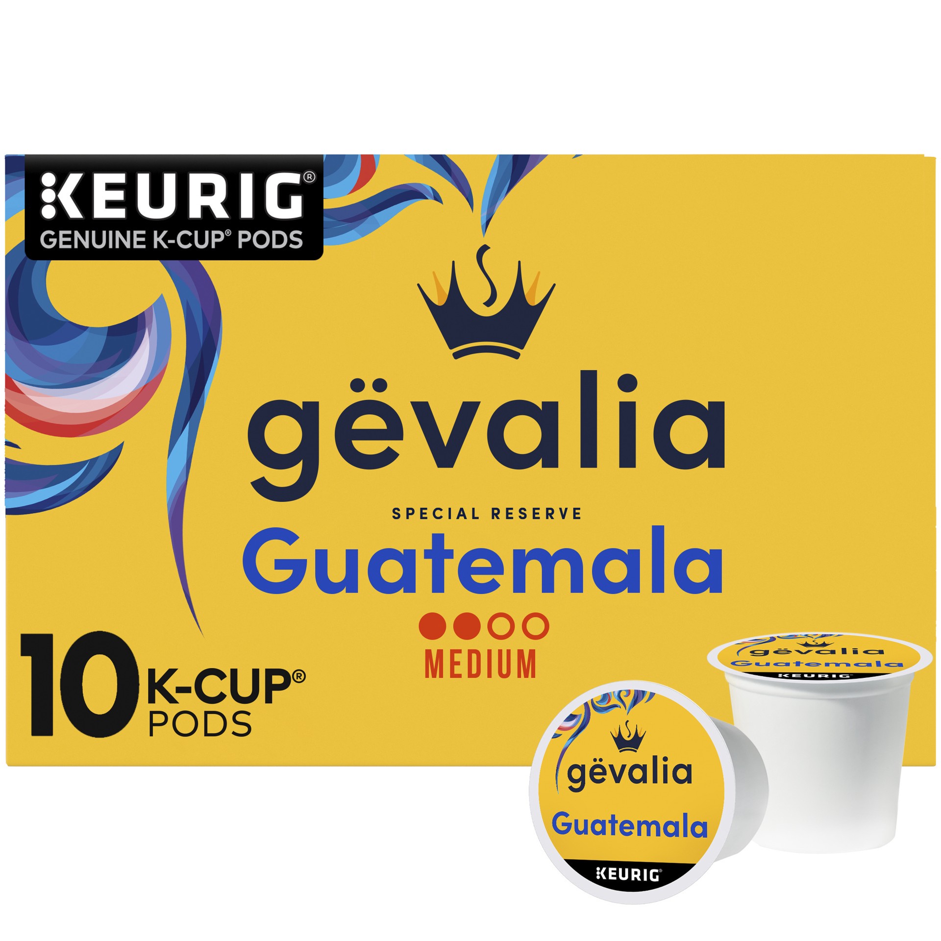 slide 1 of 9, Gevalia Special Reserve Guatemala Single Origin Medium Roast K-Cup Coffee Pods, 10 ct. Box, 10 ct