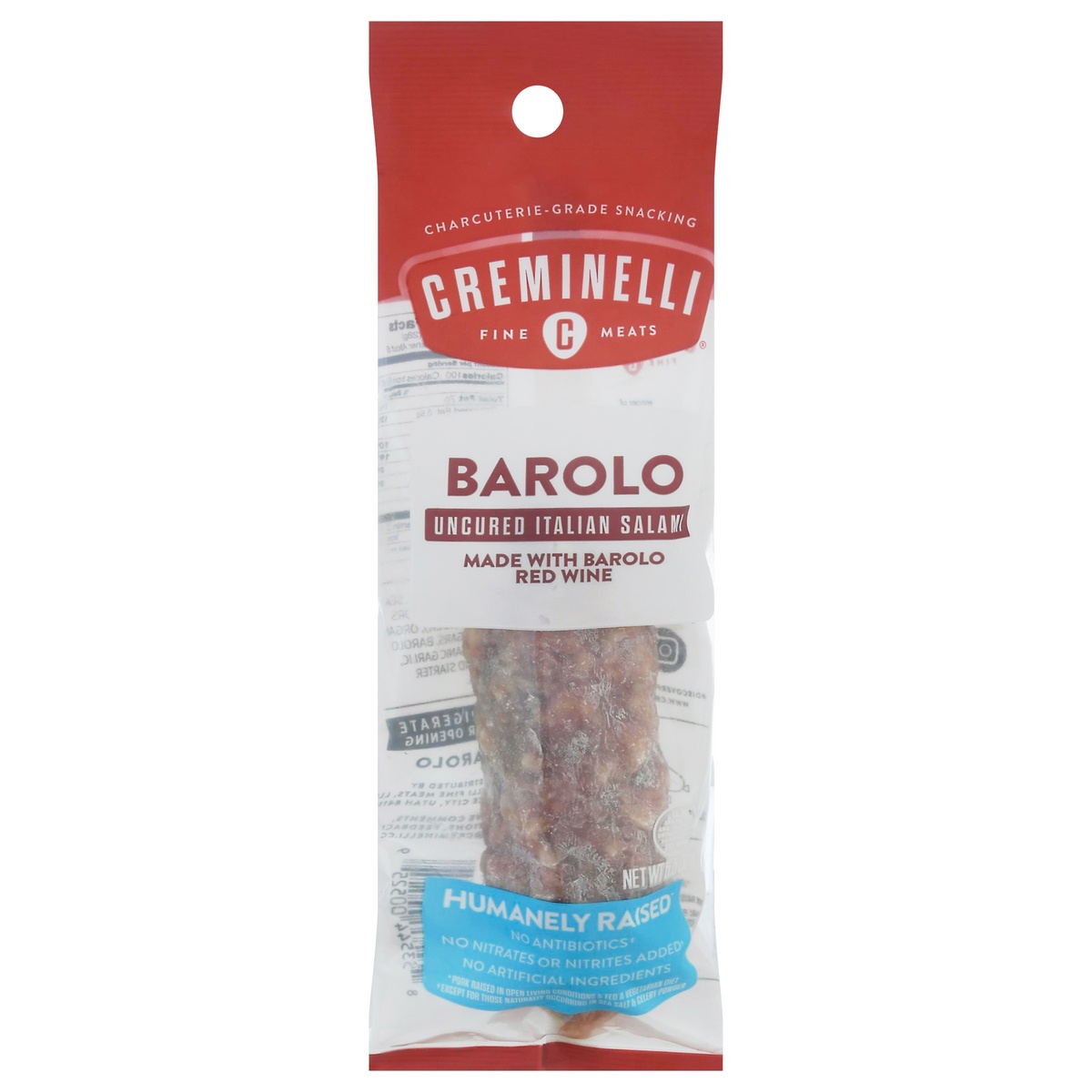 slide 1 of 1, Creminelli Fine Meats Creminelli Barolo Uncured Italian Salami, 5.5 oz