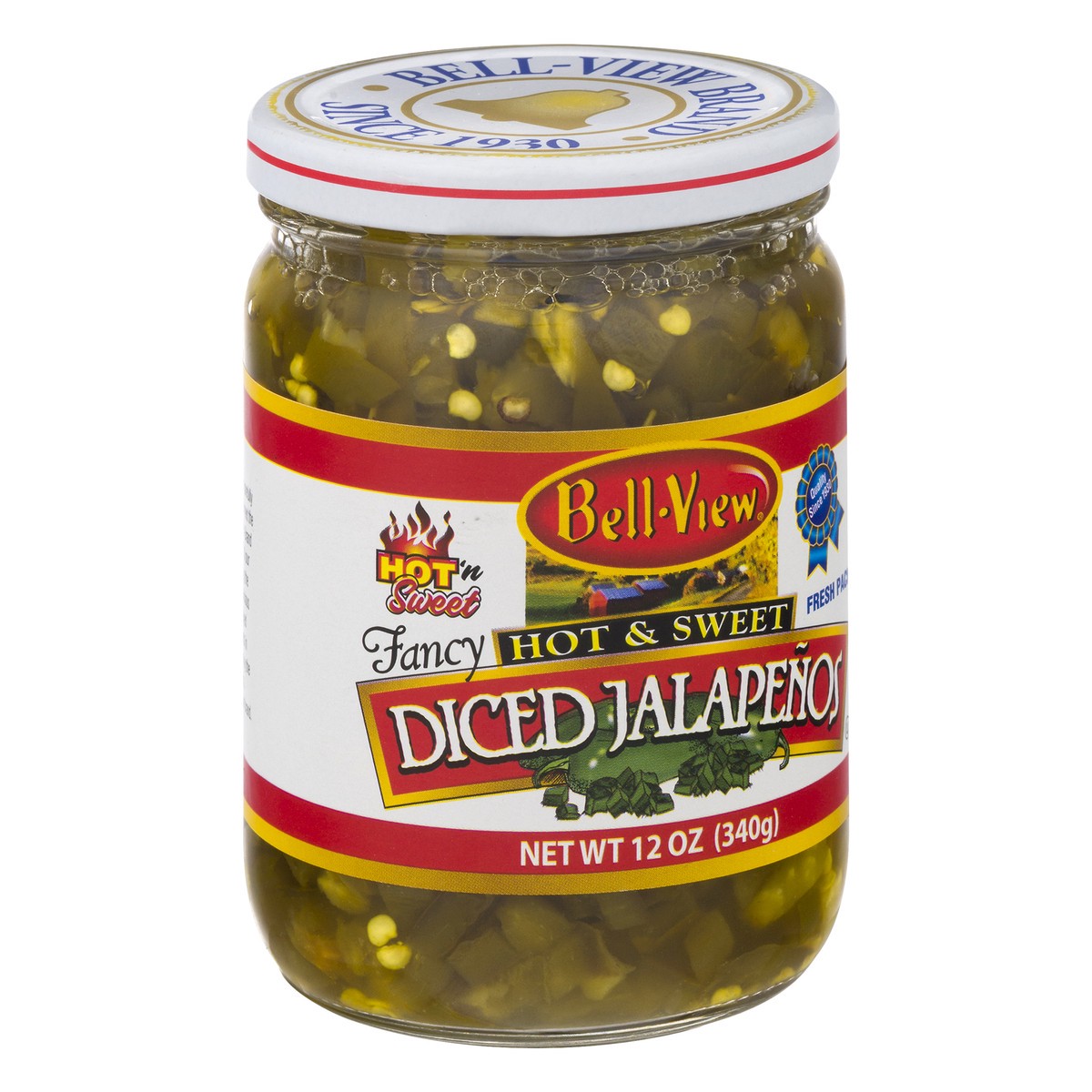 slide 2 of 10, Bell-View Hot & Sweet Diced Jalapenos, 12 oz