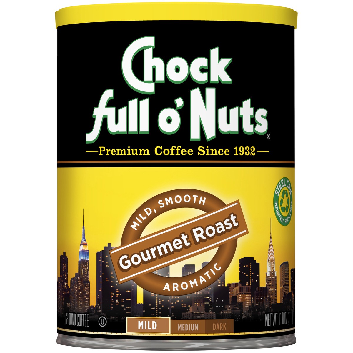 slide 7 of 7, Chock Full o'Nuts Gourmet Roast Ground Coffee - 11 oz, 11 oz