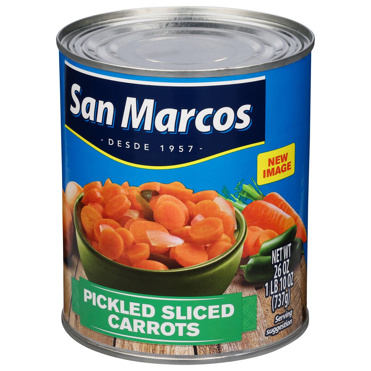 slide 9 of 14, San Marcos Pickled Sliced Carrots 26 oz, 26 oz