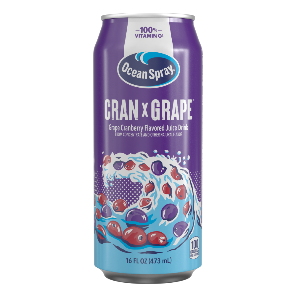 slide 3 of 4, Ocean Spray® Cran x Grape Grape Cranberry Juice Drink Can, 16 fl oz