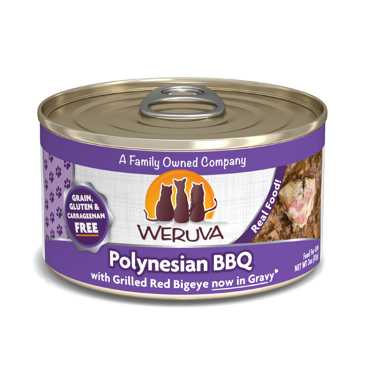slide 1 of 2, Weruva Classics Polynesian BBQ with Grilled Red Bigeye in Gravy Wet Cat Food, 3 oz., 1 ct
