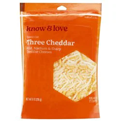 know & love 3 Chddar Blend Shredded Cheese 8 Ounces