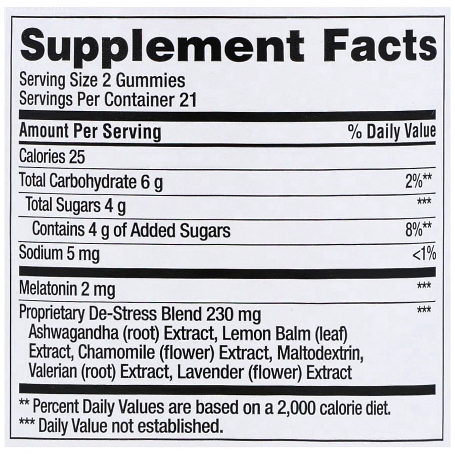 slide 2 of 5, Walgreens Wal-Sleep Z Stress + Melatonin 1 mg Gummies, 42 ct