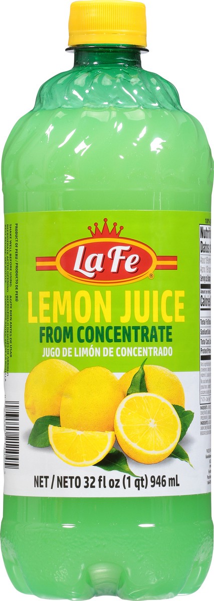 slide 9 of 11, La Fe Lemon Juice 32 fl oz, 32 fl oz