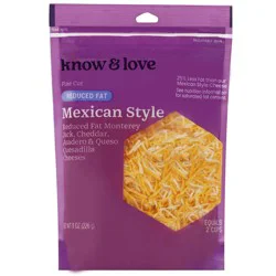 know & love 2% Mexican Blend Fine Shredded Cheese 8 Ounces