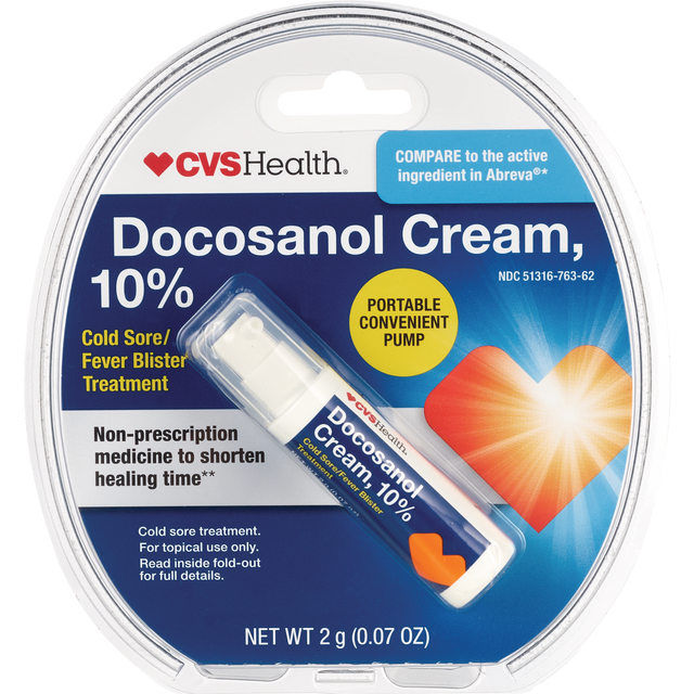 slide 1 of 1, Cvs Health Docosanol 10%, Cream Pump, 0.7 Oz, 0.7 oz