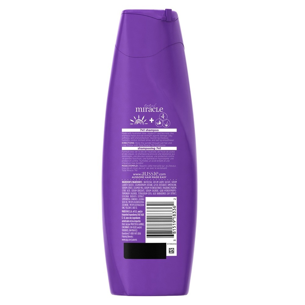 slide 3 of 3, Aussie Total Miracle 7n1 Shampoo, 12.1 fl oz