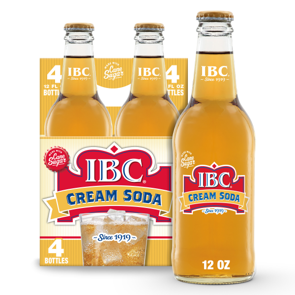 slide 4 of 13, IBC Cream Soda Made with Sugar glass bottles, 4 ct; 12 fl oz