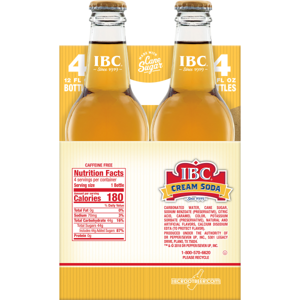 slide 8 of 13, IBC Cream Soda Made With Sugar Glass Bottles - 4 ct; 12 fl oz, 4 ct; 12 fl oz