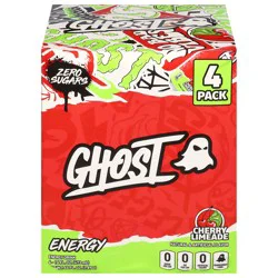 Ghost Zero Sugars Cherry Limeade Energy Drink - 4 ct