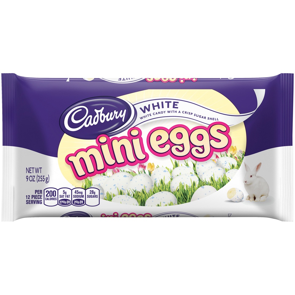slide 1 of 1, Cadbury Mini Eggs White Easter Candy, 9 oz