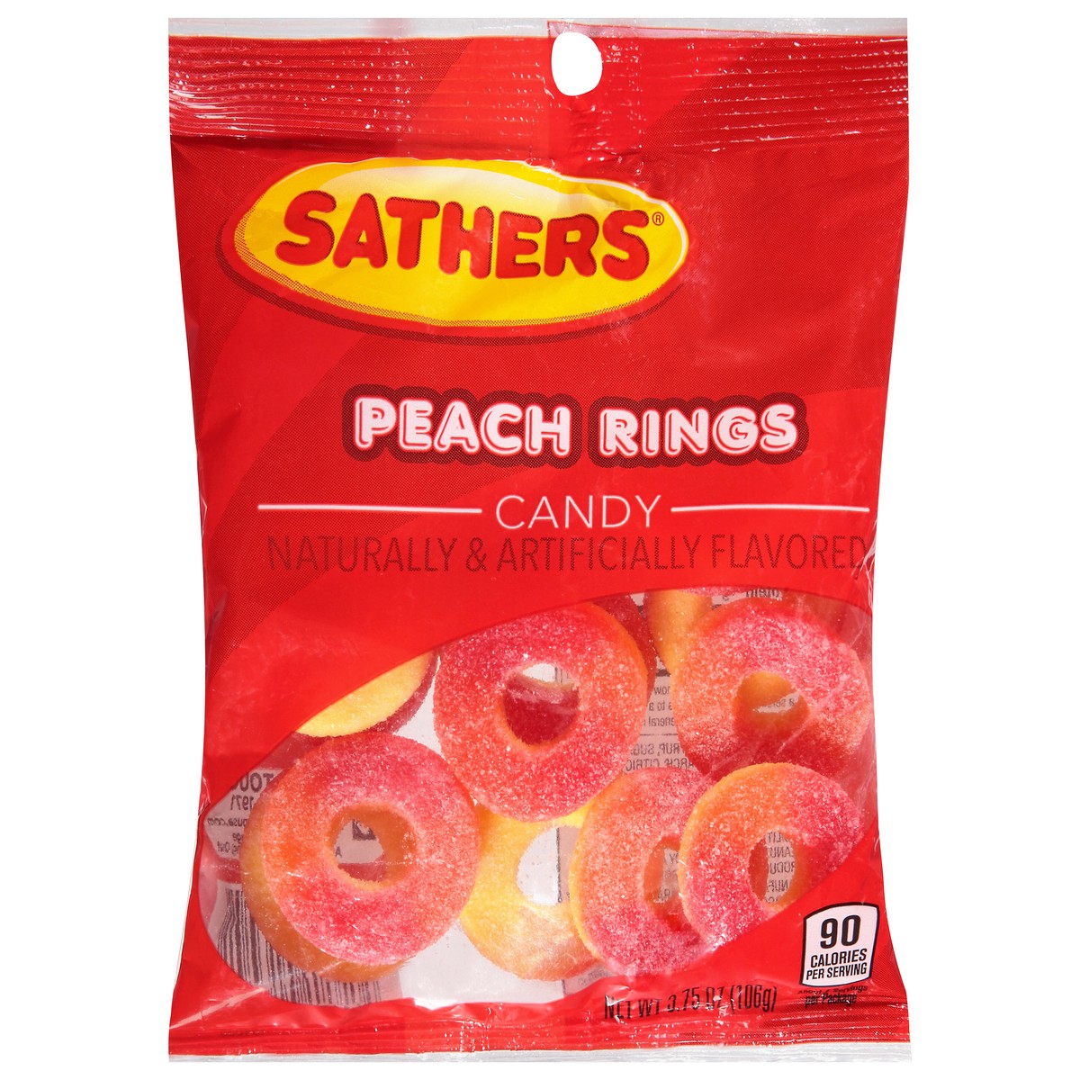 slide 1 of 9, SATHERS 06767 154035 SA Peach Ring PEG Everyday 3.75oz No PMT, 3.75 oz