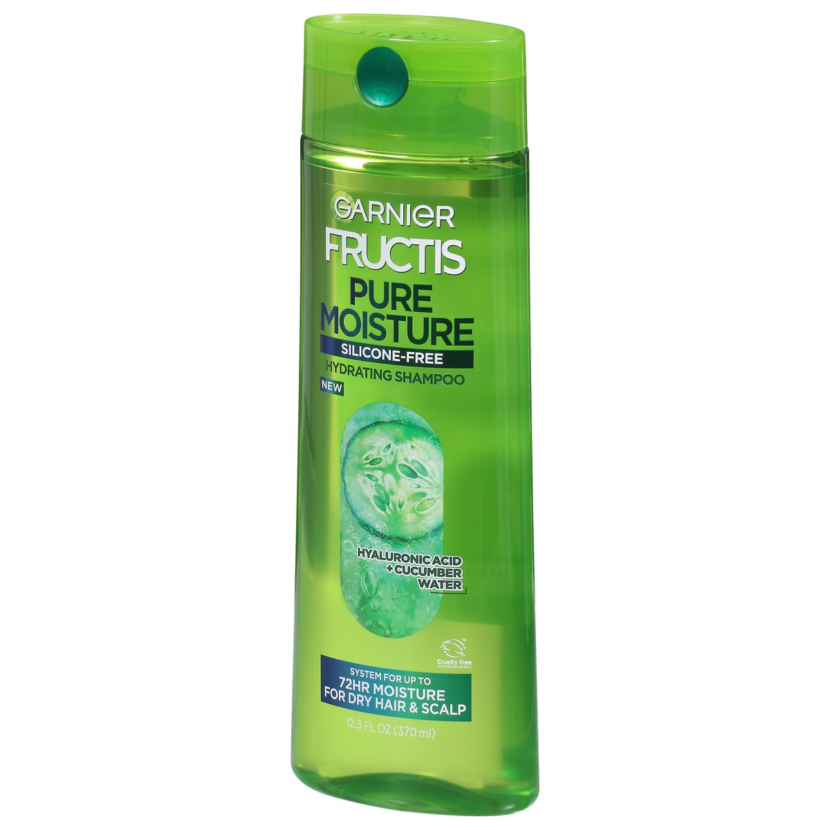 slide 4 of 9, Garnier Pure Moisture Hydrating Hyaluronic Acid + Cucumber Water Shampoo 12.5 fl oz, 12.5 fl oz