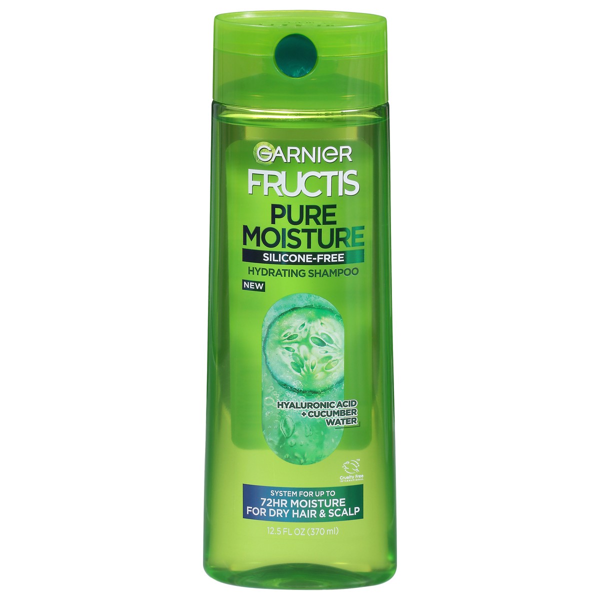 slide 1 of 9, Garnier Pure Moisture Hydrating Hyaluronic Acid + Cucumber Water Shampoo 12.5 fl oz, 12.5 fl oz