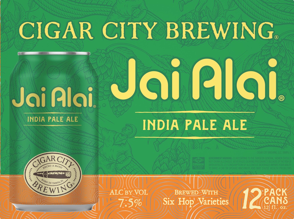 slide 3 of 7, Cigar City Jai Alai IPA 12 Pack 12 fl oz Can, 12 oz