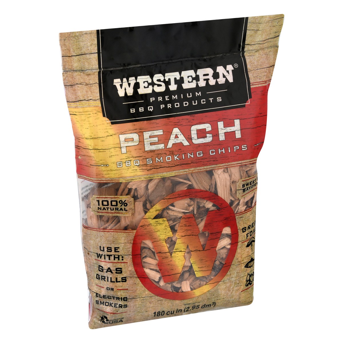 slide 2 of 10, Western Peach BBQ Smoking Chips 1 ea, 180 cu in