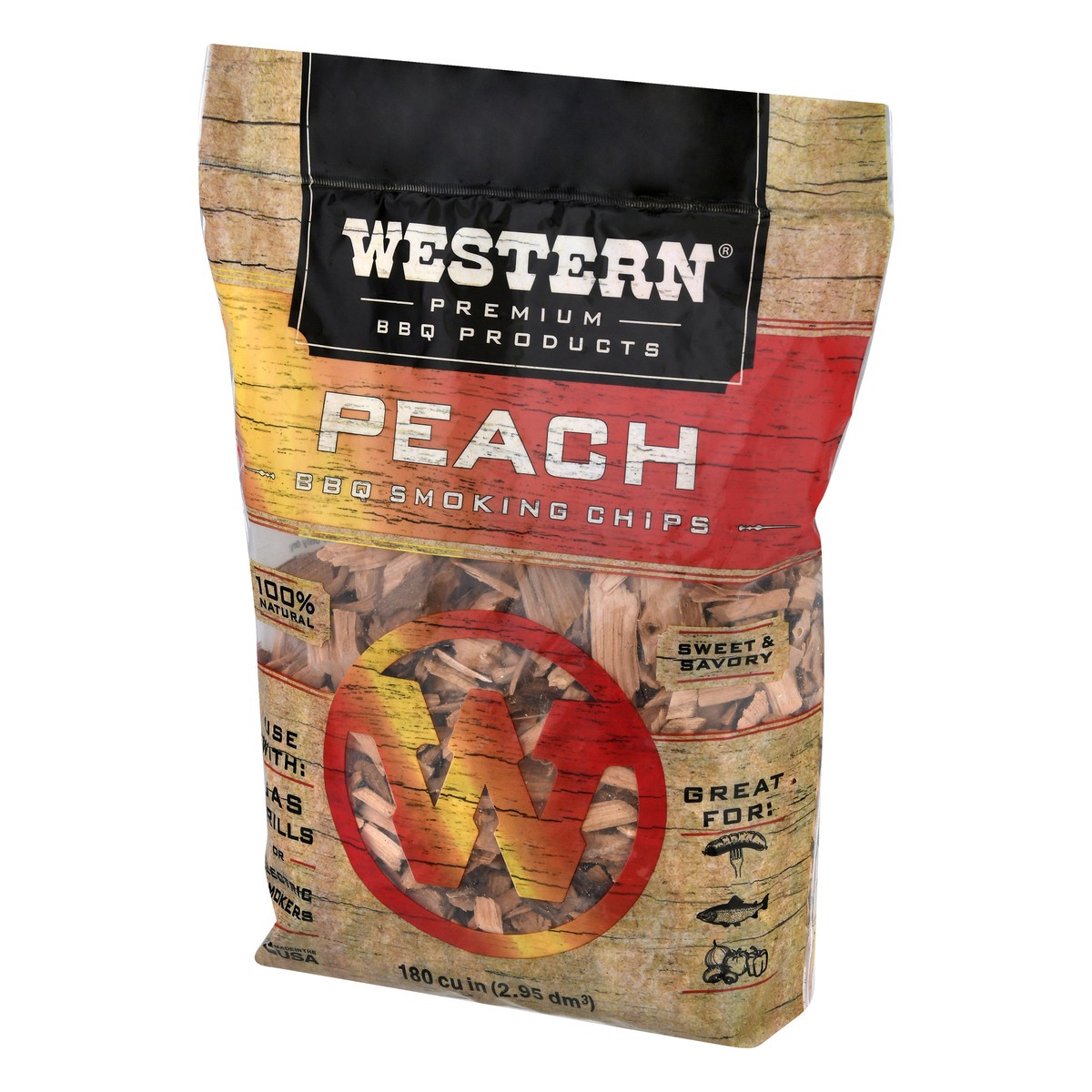 slide 3 of 10, Western Peach BBQ Smoking Chips 1 ea, 180 cu in