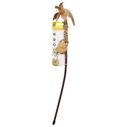 Pet Zone Bounce & Pounce Cat Toy Wand 1 ea