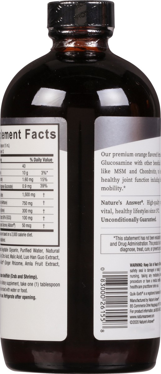 slide 6 of 9, Nature's Answer Liquid Orange Glucosamine Chondroitin 16 fl oz, 16 fl oz