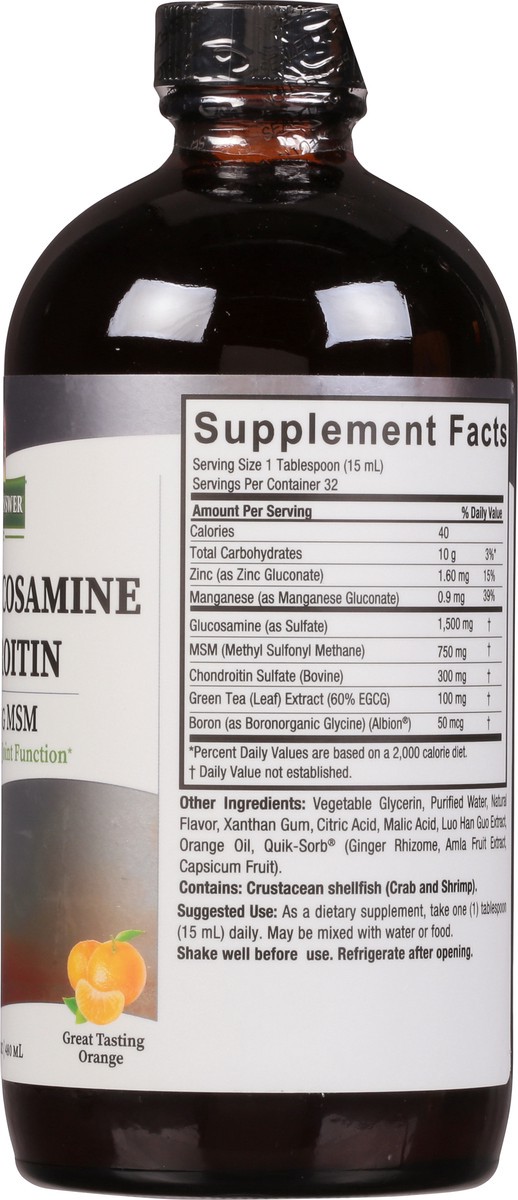 slide 4 of 9, Nature's Answer Liquid Orange Glucosamine Chondroitin 16 fl oz, 16 fl oz
