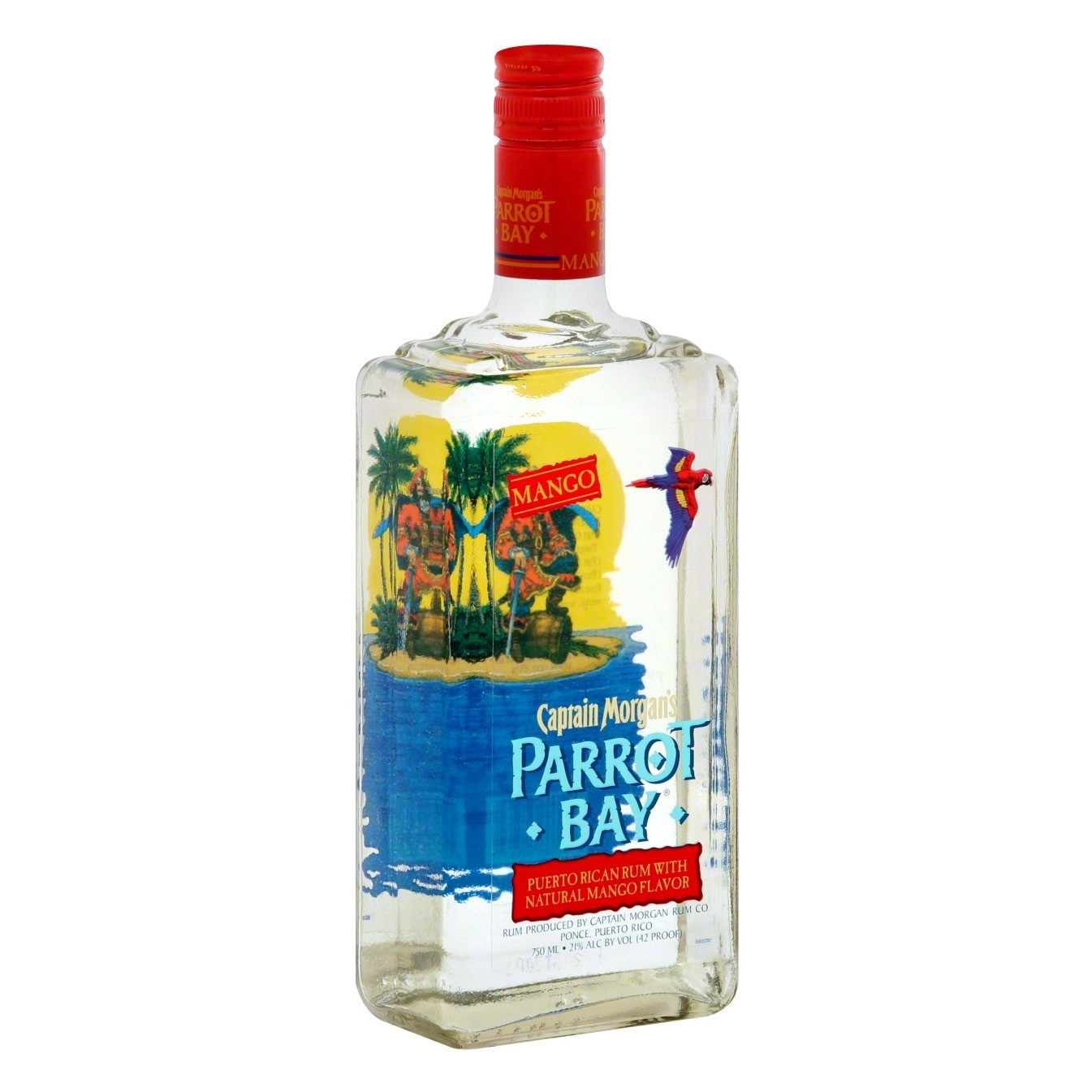 slide 1 of 1, Parrot Bay Mango Rum Bottle, 750 ml