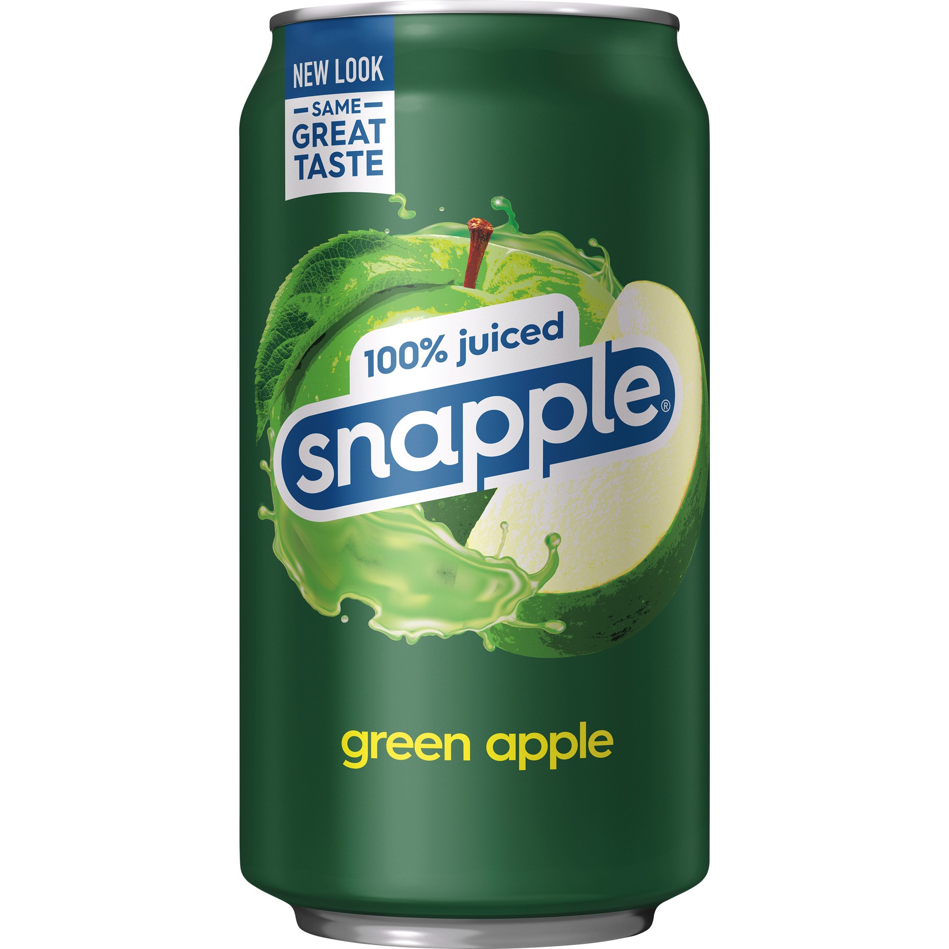 slide 2 of 3, Snapple 100% Juiced Green Apple, 11.5 fl oz can, 11.50 fl oz