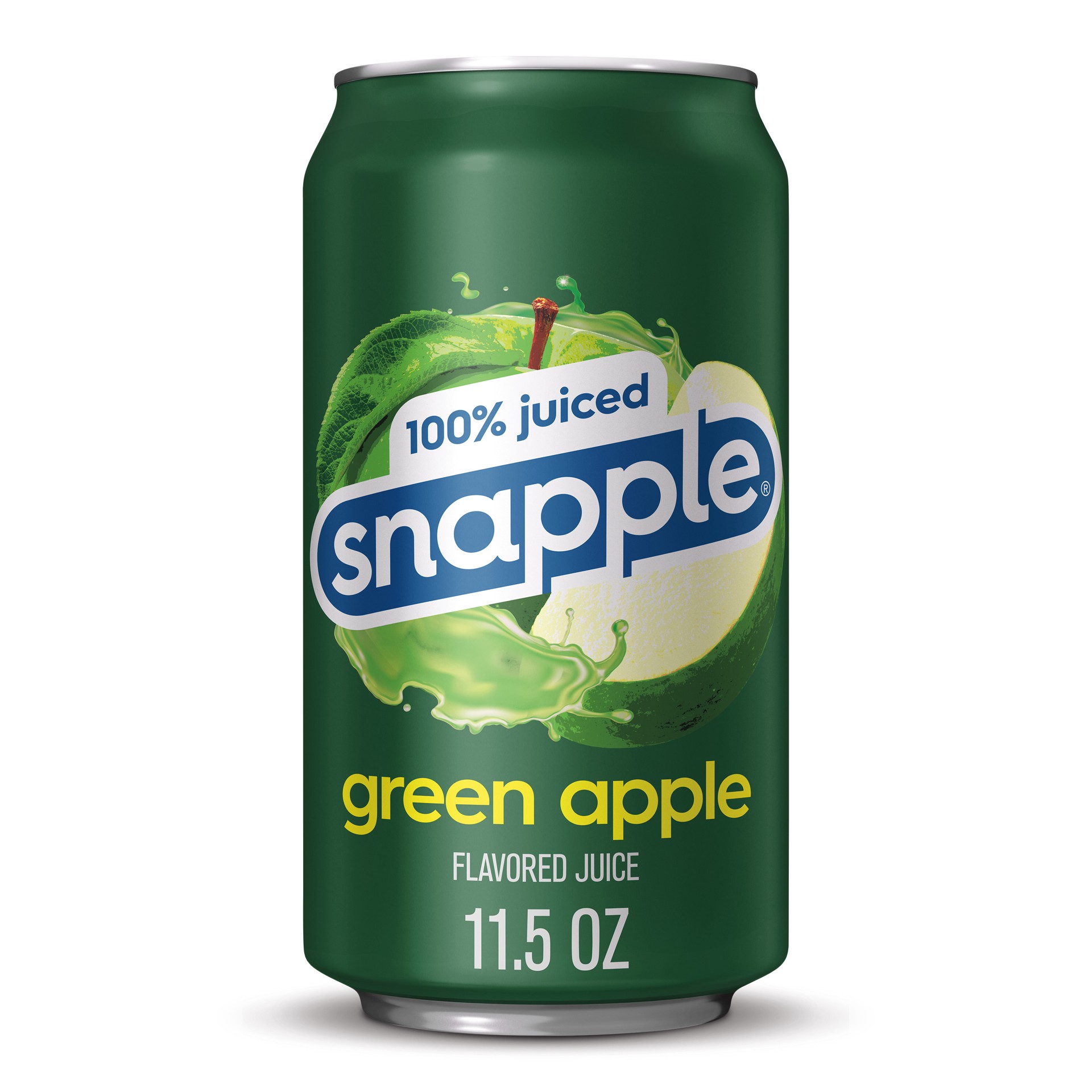 slide 1 of 3, Snapple 100% Juiced Green Apple, 11.5 fl oz can, 11.50 fl oz