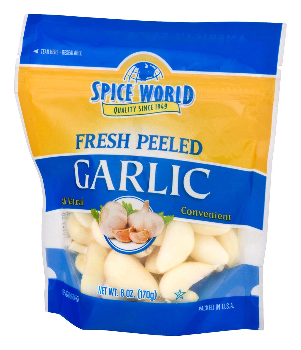 slide 4 of 9, Spice World Fresh Peeled Garlic 6 oz, 6 oz