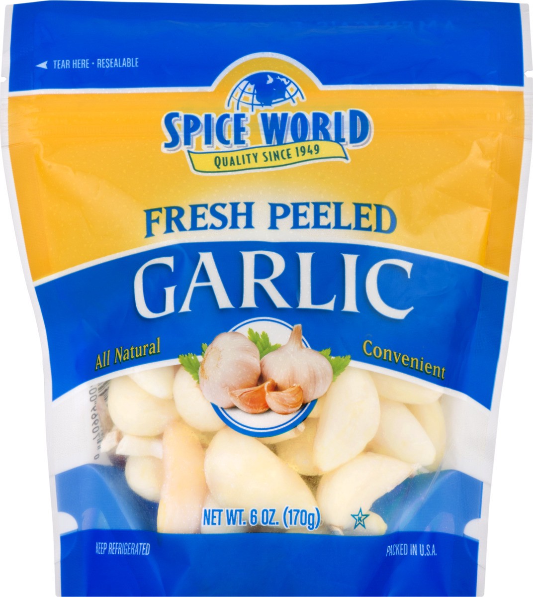 slide 8 of 9, Spice World Fresh Peeled Garlic 6 oz, 6 oz