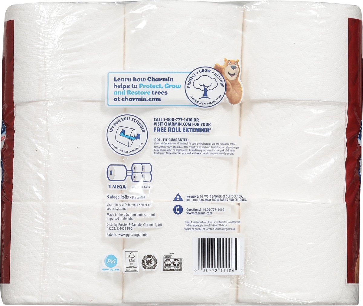 slide 5 of 12, Charmin Ultra Strong Toilet Tissue 9 Mega Count, 9 ct