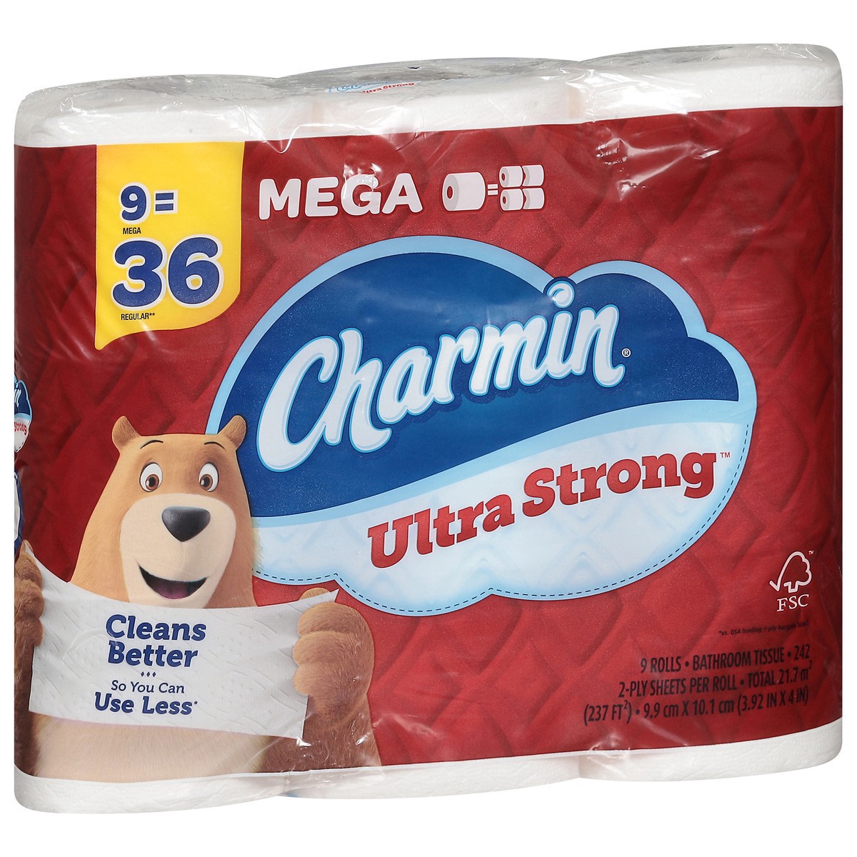 slide 10 of 12, Charmin Ultra Strong Toilet Tissue 9 Mega Count, 9 ct