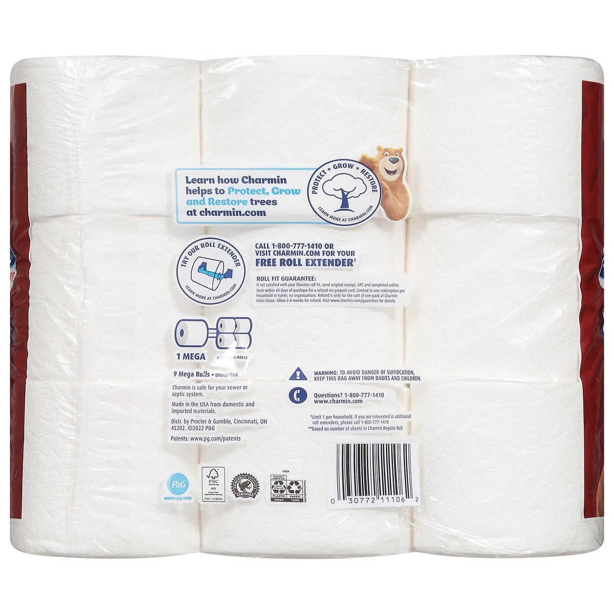 slide 8 of 12, Charmin Ultra Strong Toilet Tissue 9 Mega Count, 9 ct