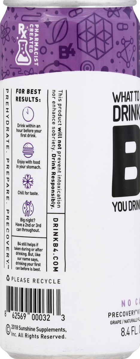 slide 5 of 5, What To Drink B4 You Drink Grape - 8.4 oz, 8.4 oz