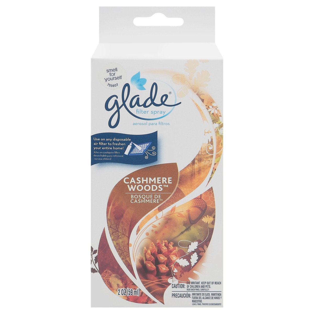 slide 1 of 9, Glade Cashmere Woods Filter Spray 2 oz, 2 oz