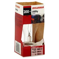 Sylvania 200 Watt Indoor Utility Light Bulb