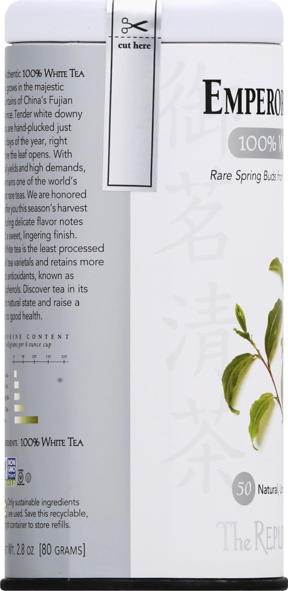 slide 9 of 9, The Republic of Tea Bags Emperor's White 100% White Tea - 50 ct, 50 ct