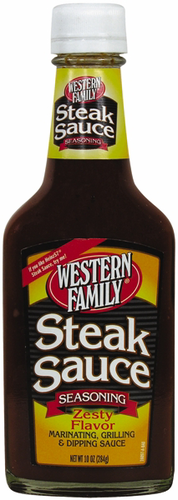 slide 1 of 1, Western Family Steak Sauce Zesty, 10 oz