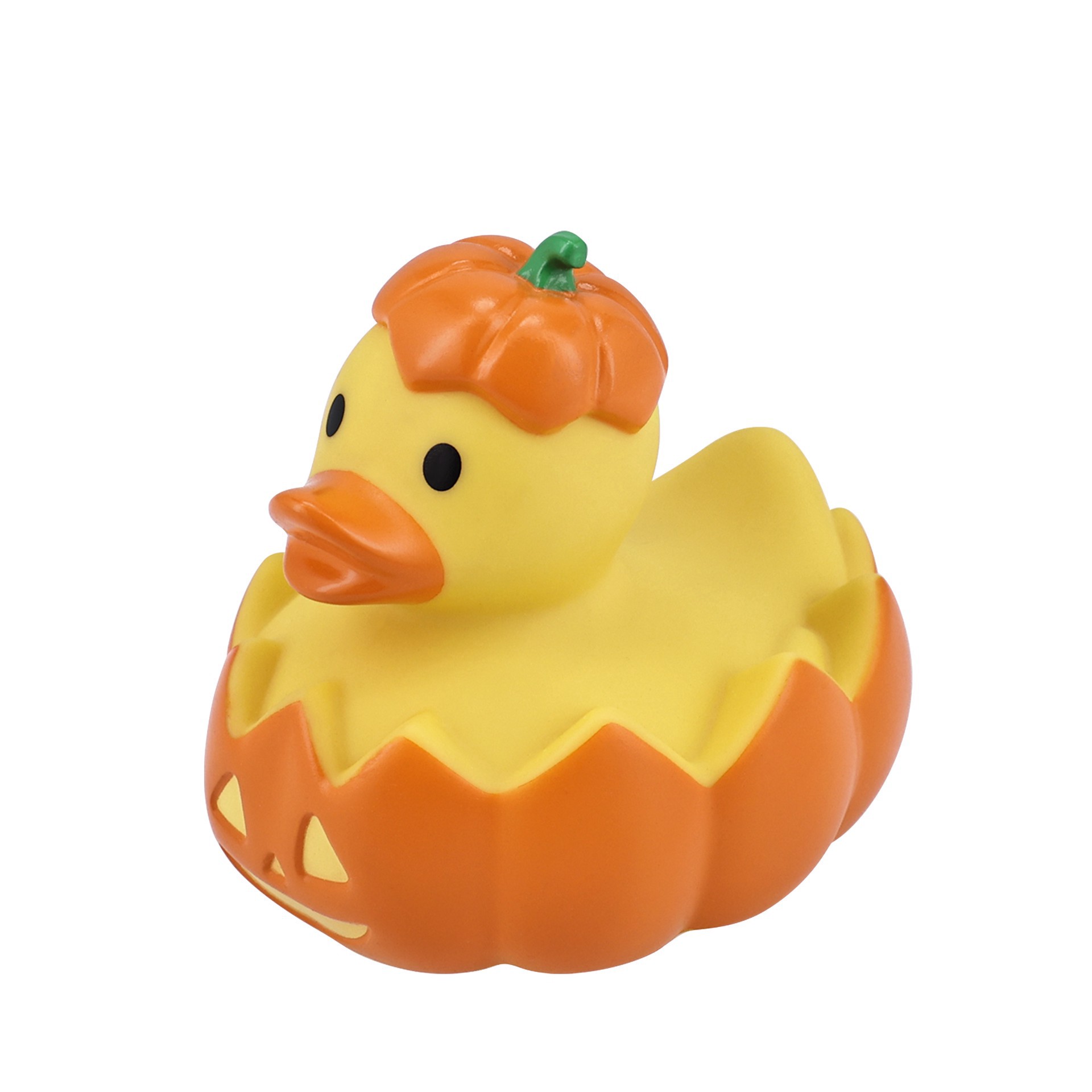 slide 2 of 3, 3.75" Jack-O'-Lantern Rubber Duck By Creatology, 3.6 in x 3 in x 3.85 in