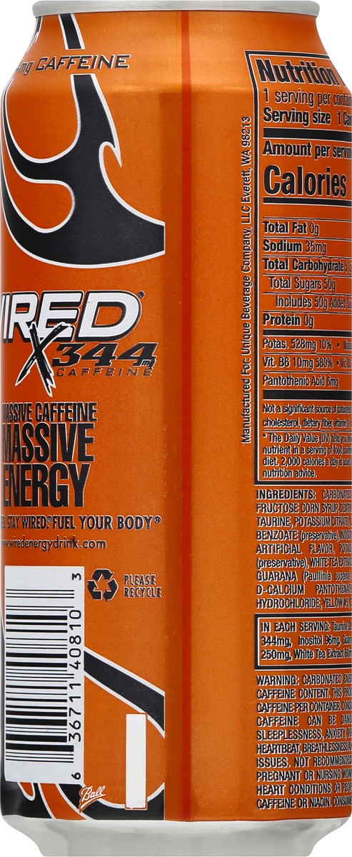 slide 8 of 13, Wired X-344 Energy Drink - 16 oz, 16 fl oz