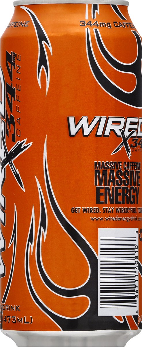 slide 13 of 13, Wired X-344 Energy Drink - 16 oz, 16 fl oz