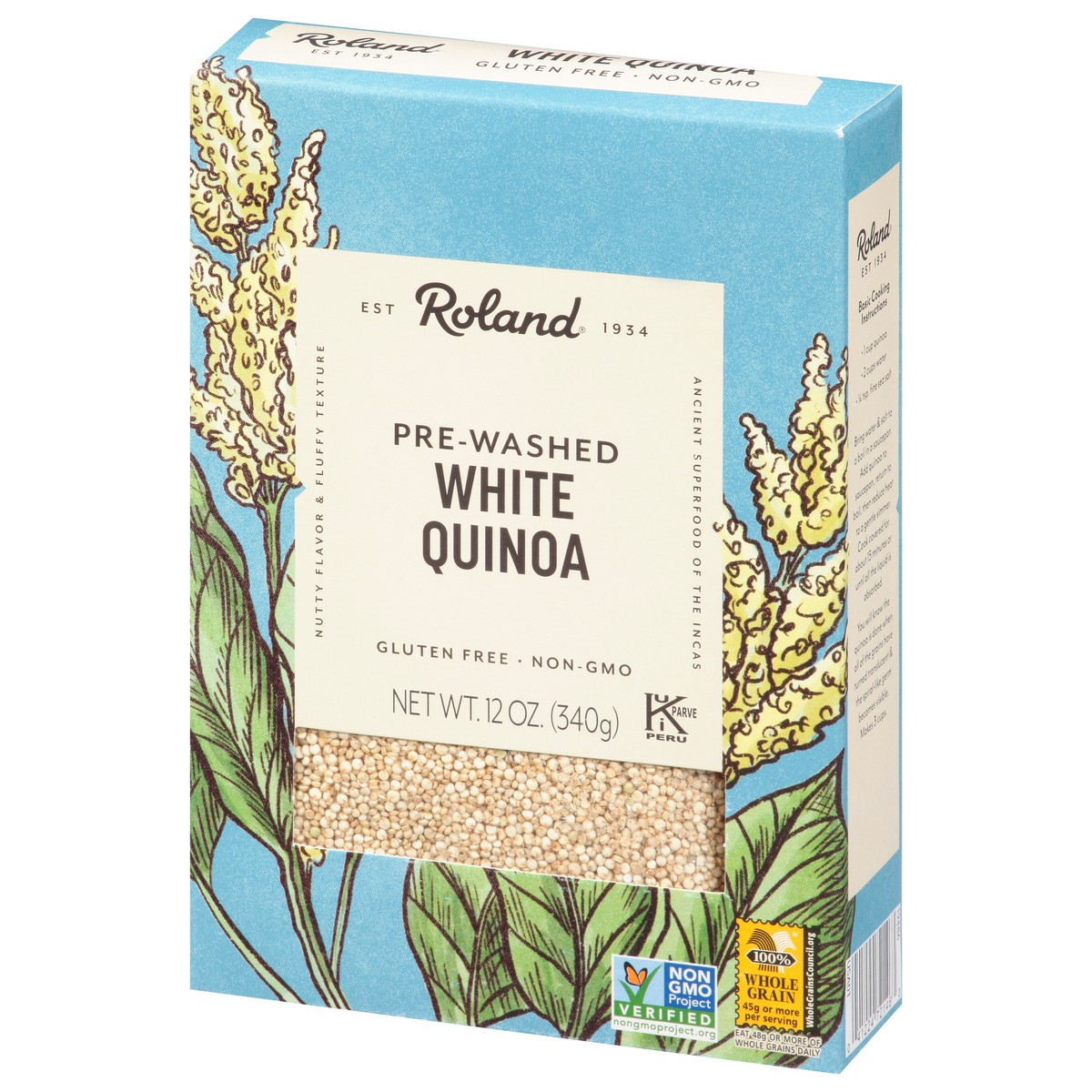 slide 6 of 9, Roland Pre-Washed White Quinoa 12 oz, 12 oz