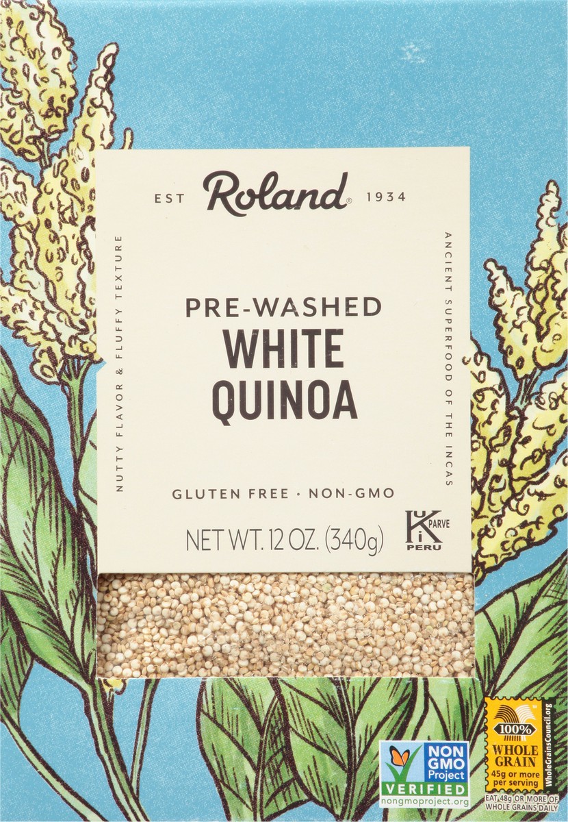 slide 2 of 9, Roland Pre-Washed White Quinoa 12 oz, 12 oz