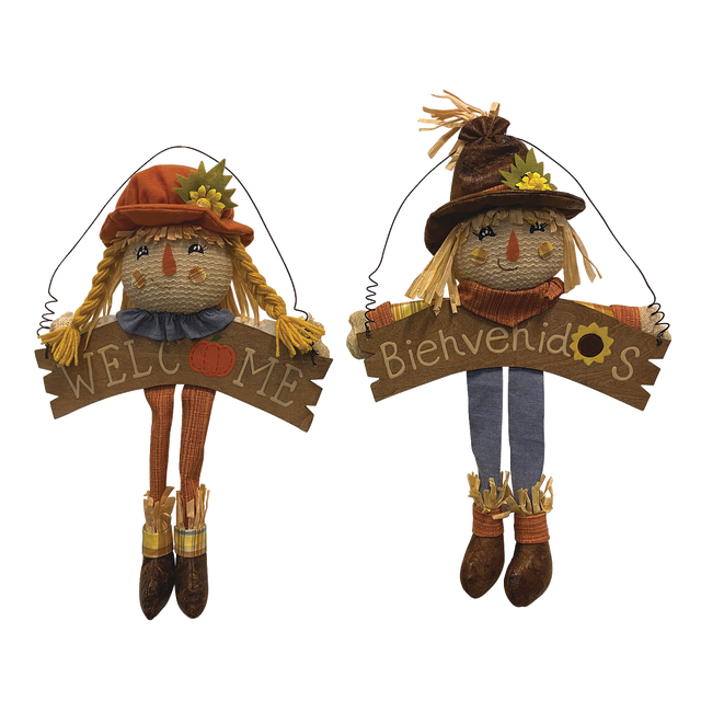 slide 1 of 1, CREATIVE HOME Fall Scarecrow Sign Hanger, 1 ct