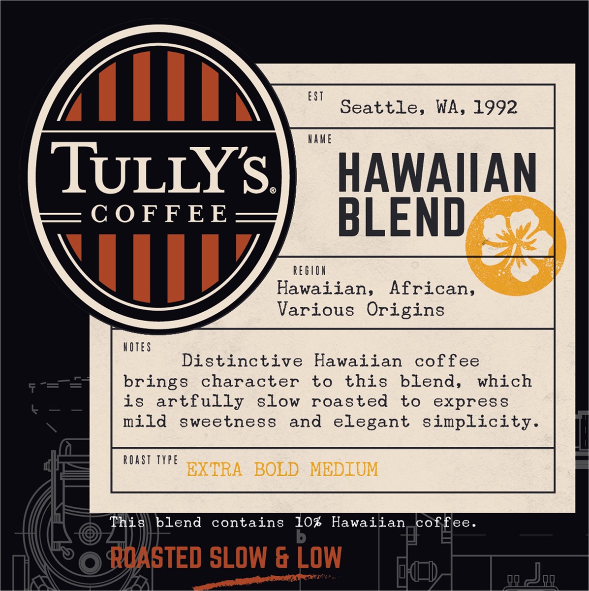 slide 3 of 10, Tully's Coffee Hawaiian Blend Keurig Single-Serve K-Cup Pods, Medium Roast- 10 ct, 10 ct