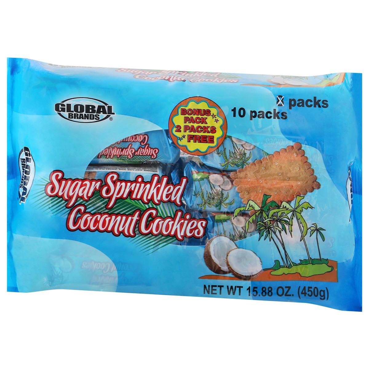 slide 5 of 14, Global Brands Cookie Coconut 10 Ct, 15.88 oz