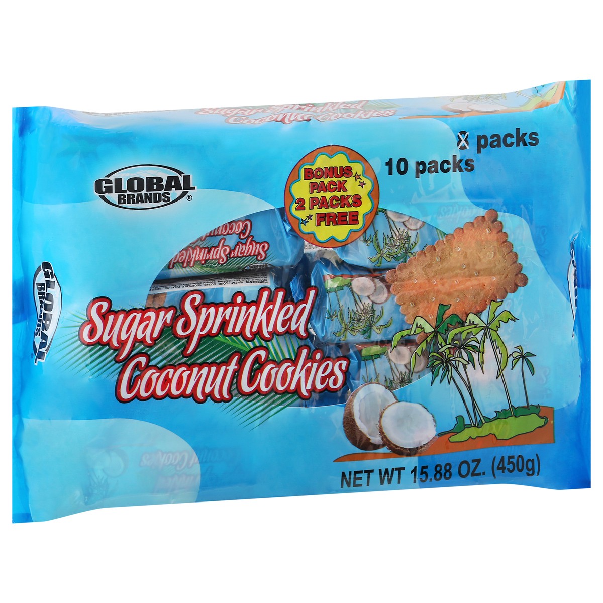 slide 9 of 14, Global Brands Cookie Coconut 10 Ct, 15.88 oz